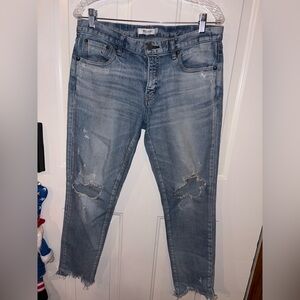 Moussy Light Blue Distressed Jeans